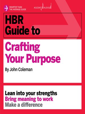 cover image of HBR Guide to Crafting Your Purpose